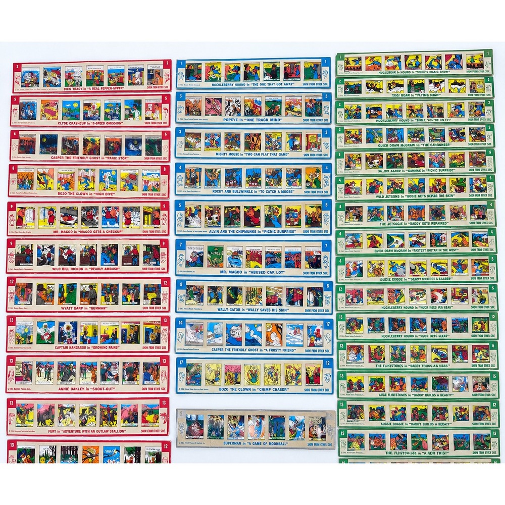 Vintage Kenner Give A Show Projector Color Slides Lot 45 1960s Cartoon TV